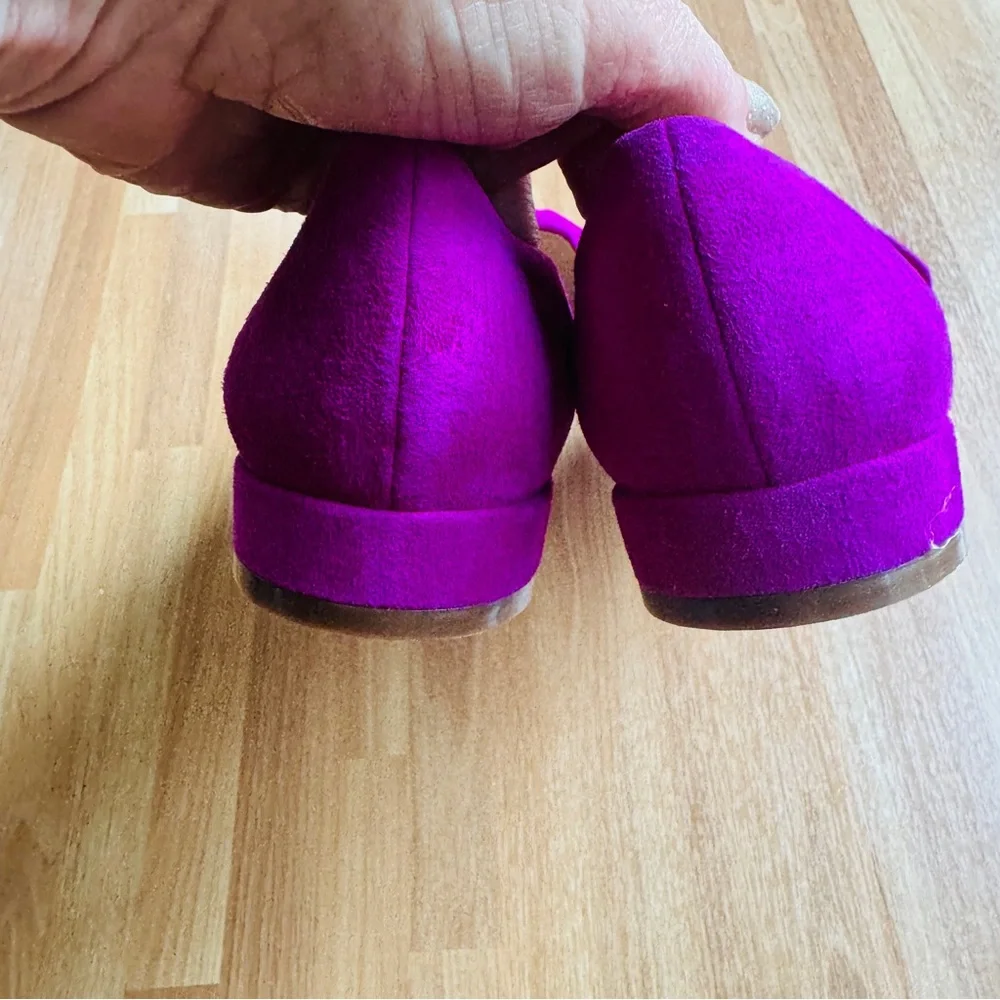 Bp suede fuchsia flats with bow size 6.5 - Picture 5 of 9